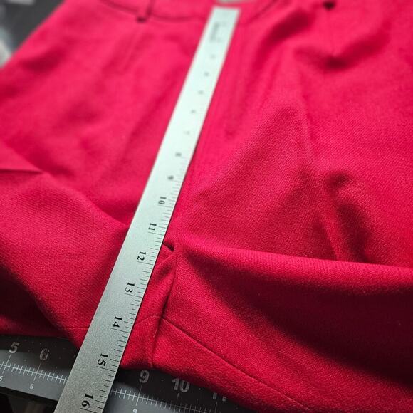 Sag Harbor Vintage Wool Pants Womens Size 16 Red High Rise 90s Retro Mod Slacks - Picture 8 of 10